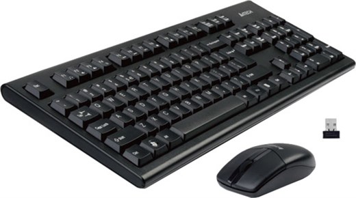A4 Tech 4100N Q Multimedya Klavye Mouse Set Siyah