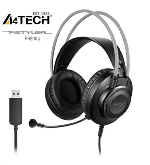 A4 Tech FH-200U Mikrofonlu Gri USB Kulaklık