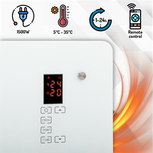 CONVECTION GLASS HEATER LCD WITH REMOTE