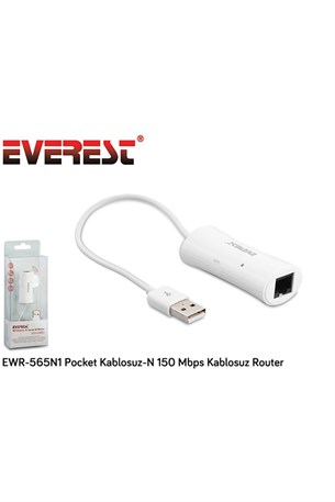 Everest EWR-565N1 Pocket Kablosuz-N 150 Mbps Kablo
