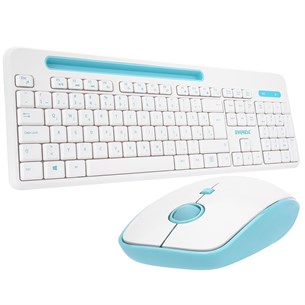 Everest  KM-6388 White/Blue Wireless Keyboard Set 