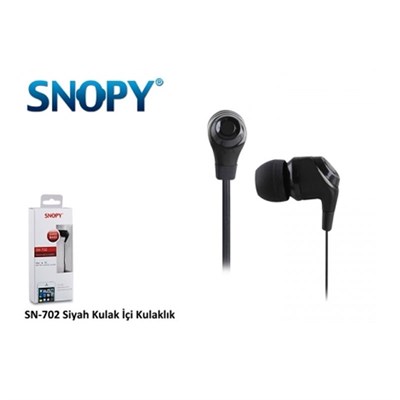 Snopy SN-702 Kulak İçi Siyah Kulaklık