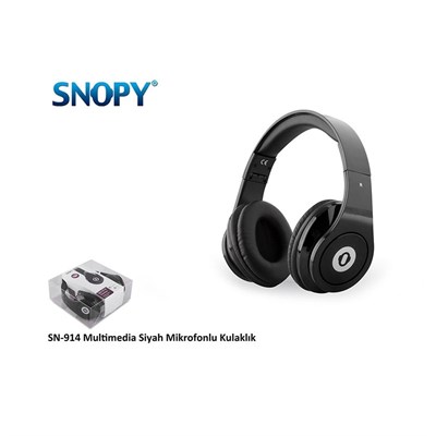 Snopy SN-914 Multimedia Siyah Mikrofonlu Kulaklık